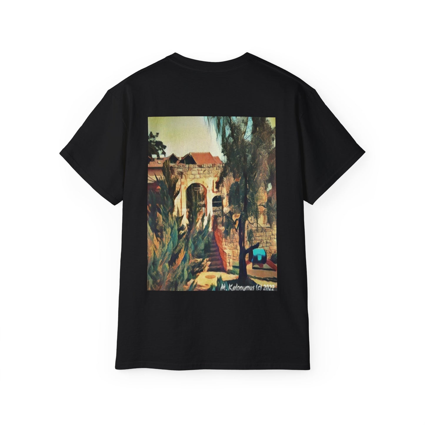 T Shirt with Zefat Synagogue Ruins with I :) Zefat