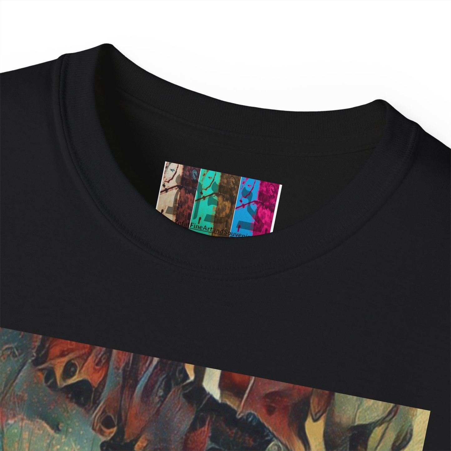 T Shirt with "Zefat Roman Ruins" Full Colour Image