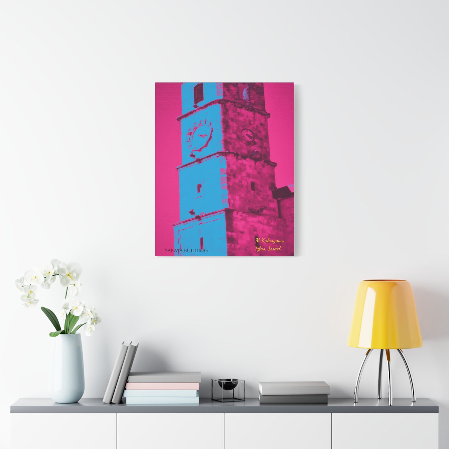 Canvas Print Tsfat Israel Saraya Building Purple Matte 1 25 inch