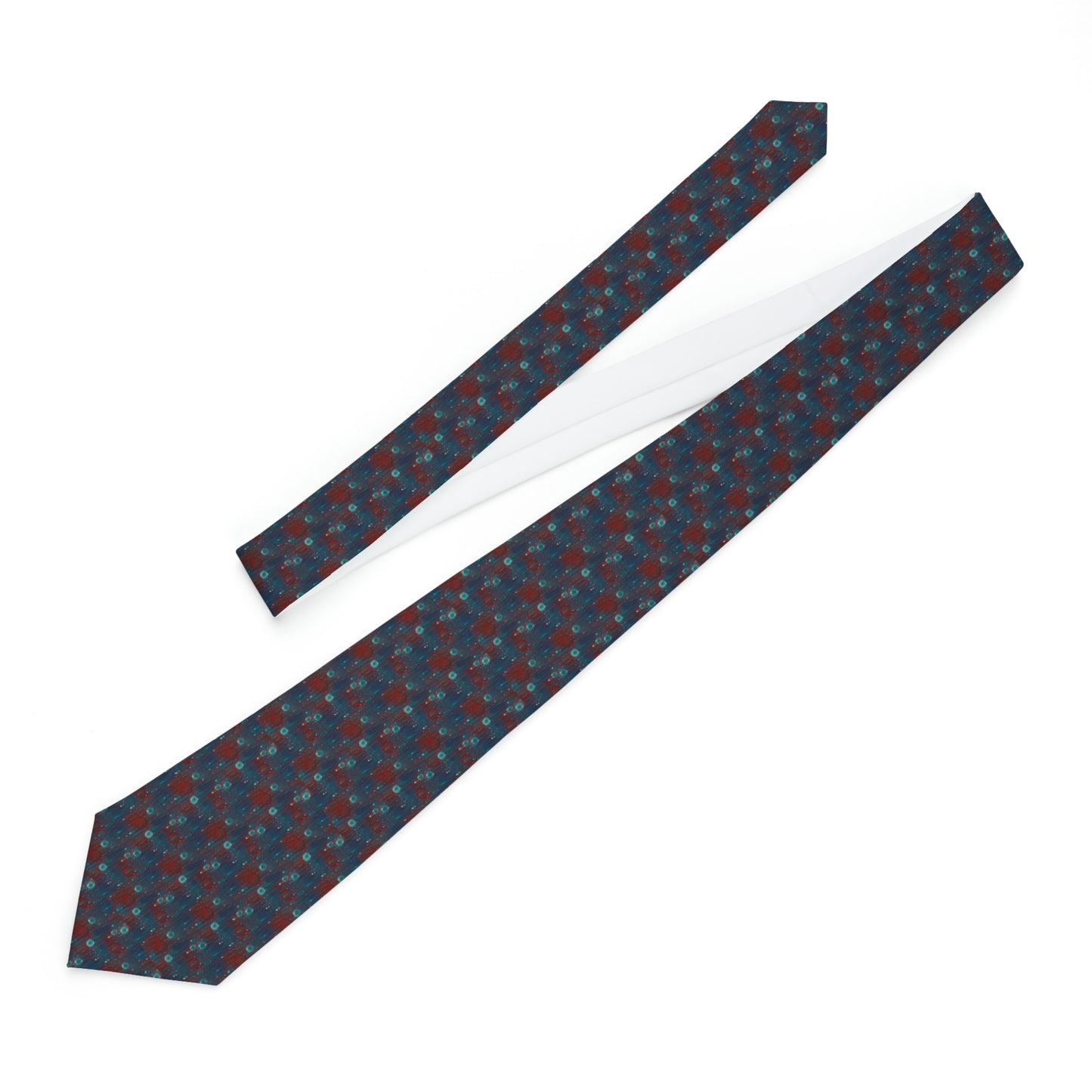 Necktie with beautiful Blue and Red Original Pattern