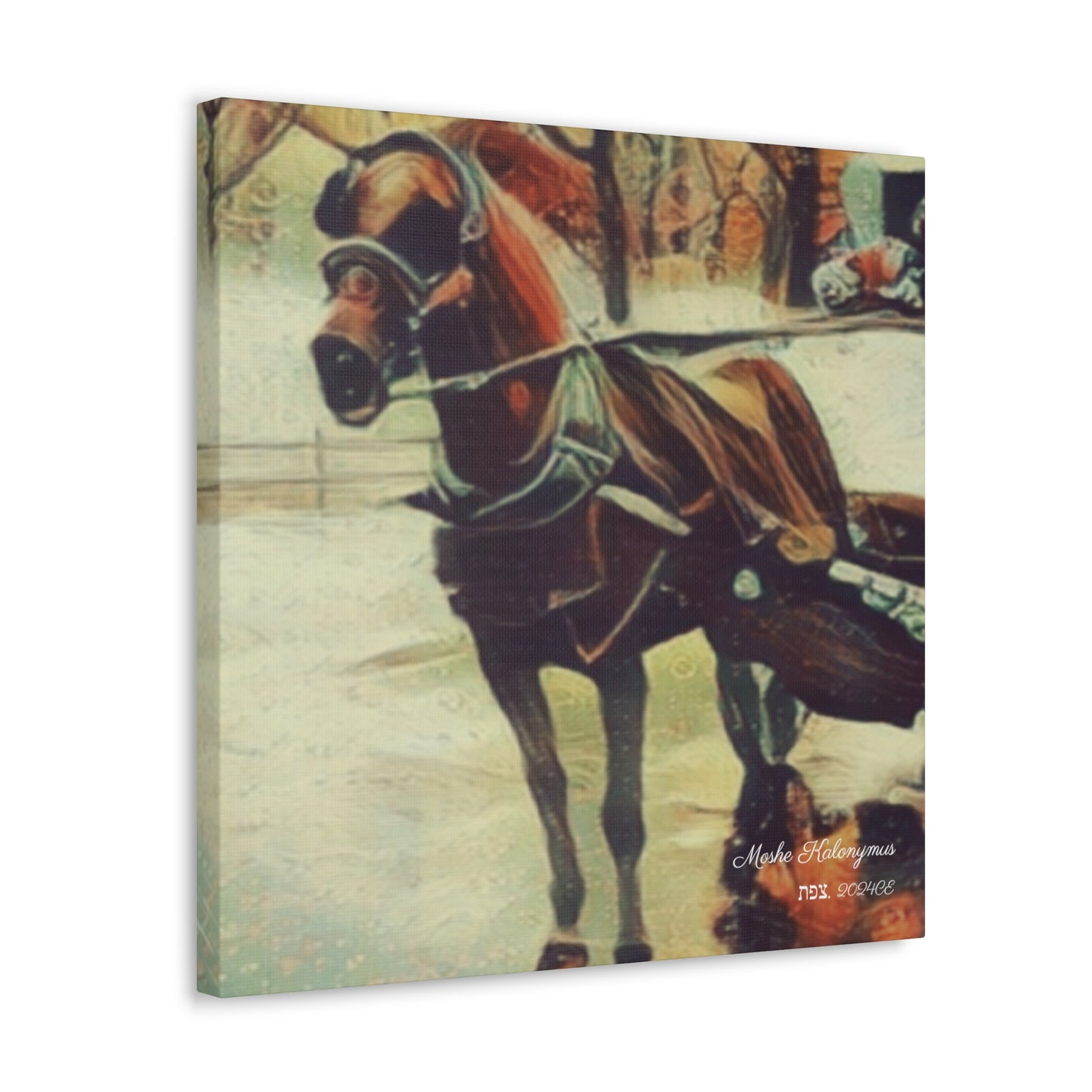 Canvas Gallery Wrap with "NYC Central Park Hansom Cab"