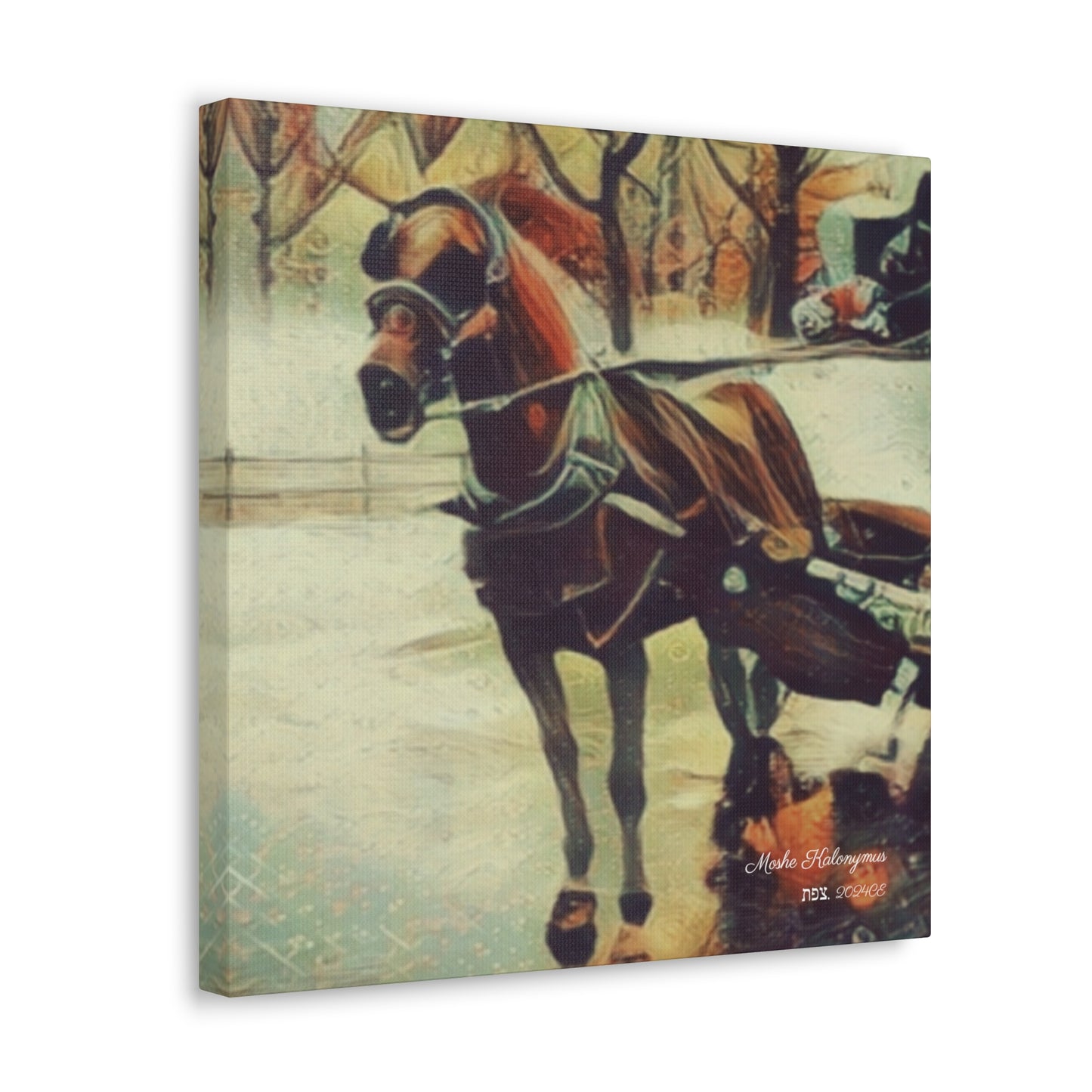 Canvas Gallery Wrap with "NYC Central Park Hansom Cab"