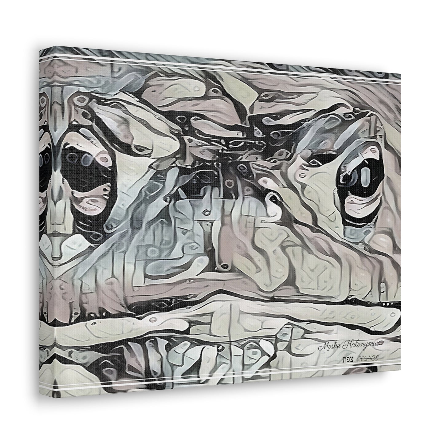 Canvas Gallery Wrap with "Transcendent Frog'' Monochromatic Plus