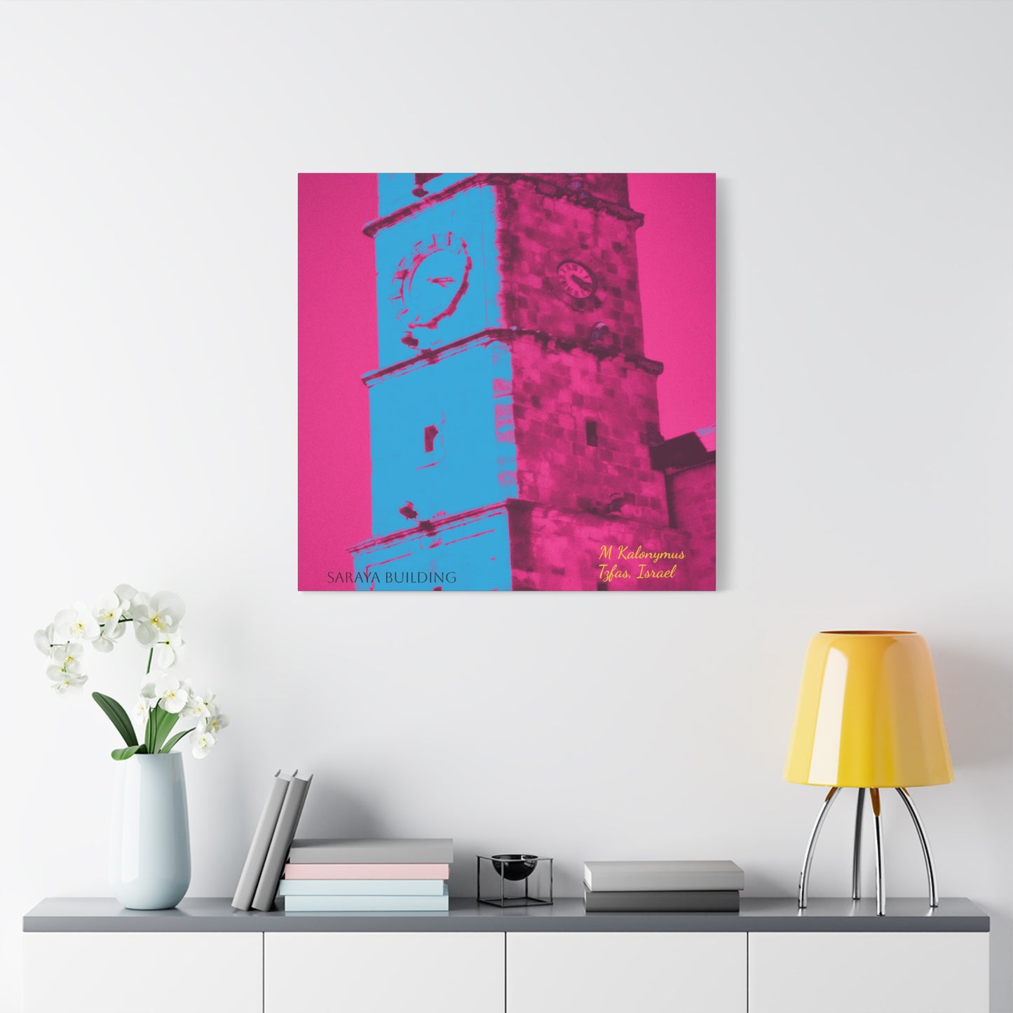 Canvas Print Tsfat Israel Saraya Building Purple Matte 1 25 inch