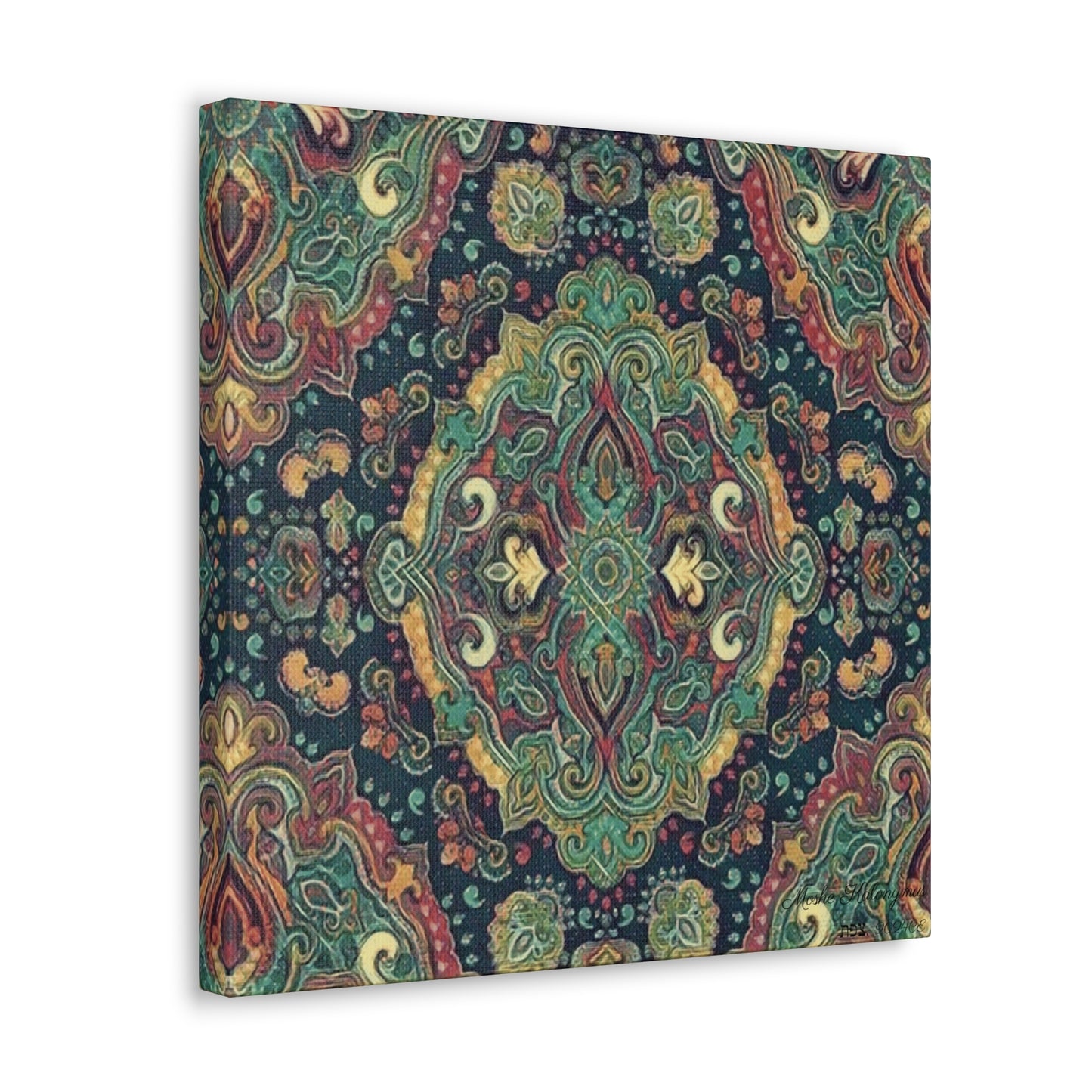 Canvas Gallery Wrap of Enhanced Green Pattern 09233 Color