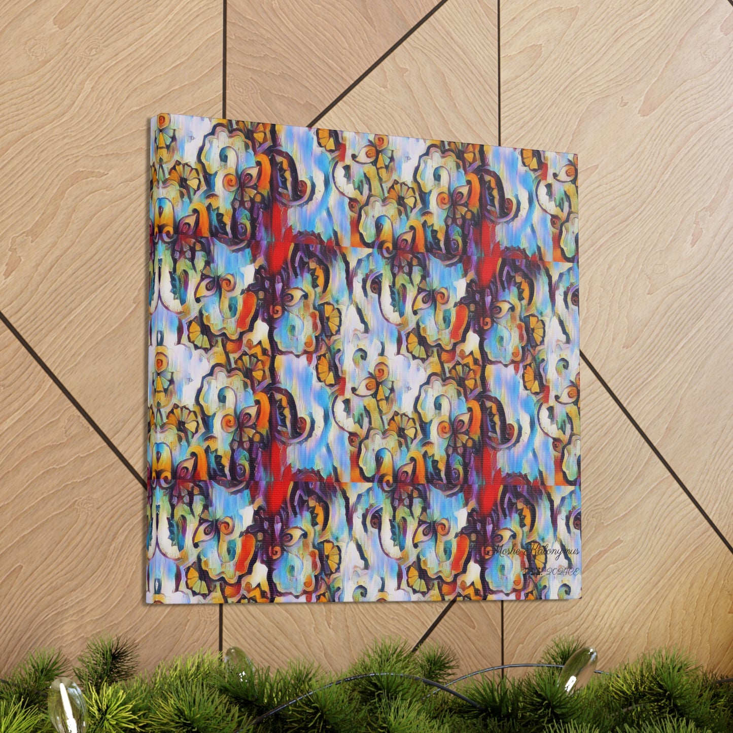 Canvas Gallery Wrap of "Burst of color Pattern 1123"