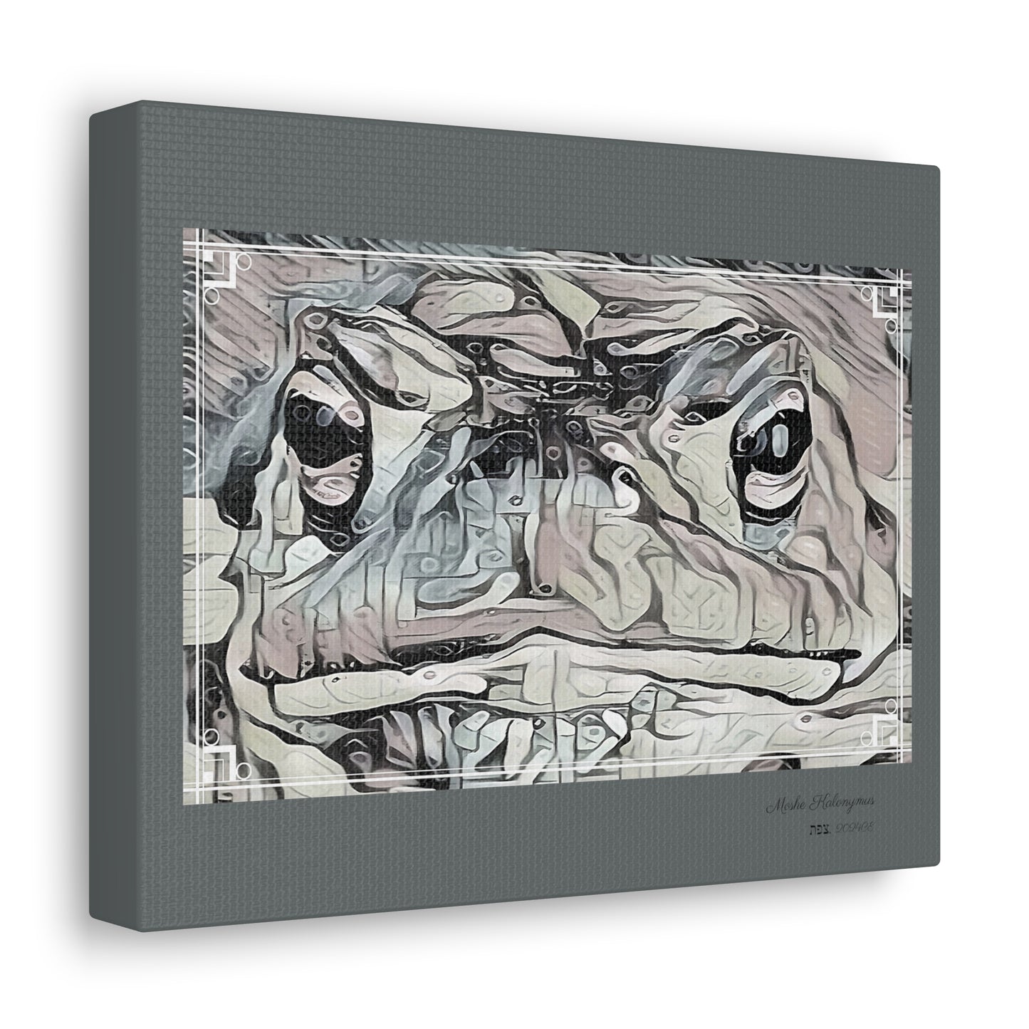 Canvas Gallery Wrap with "Transcendent Frog'' Monochromatic Plus