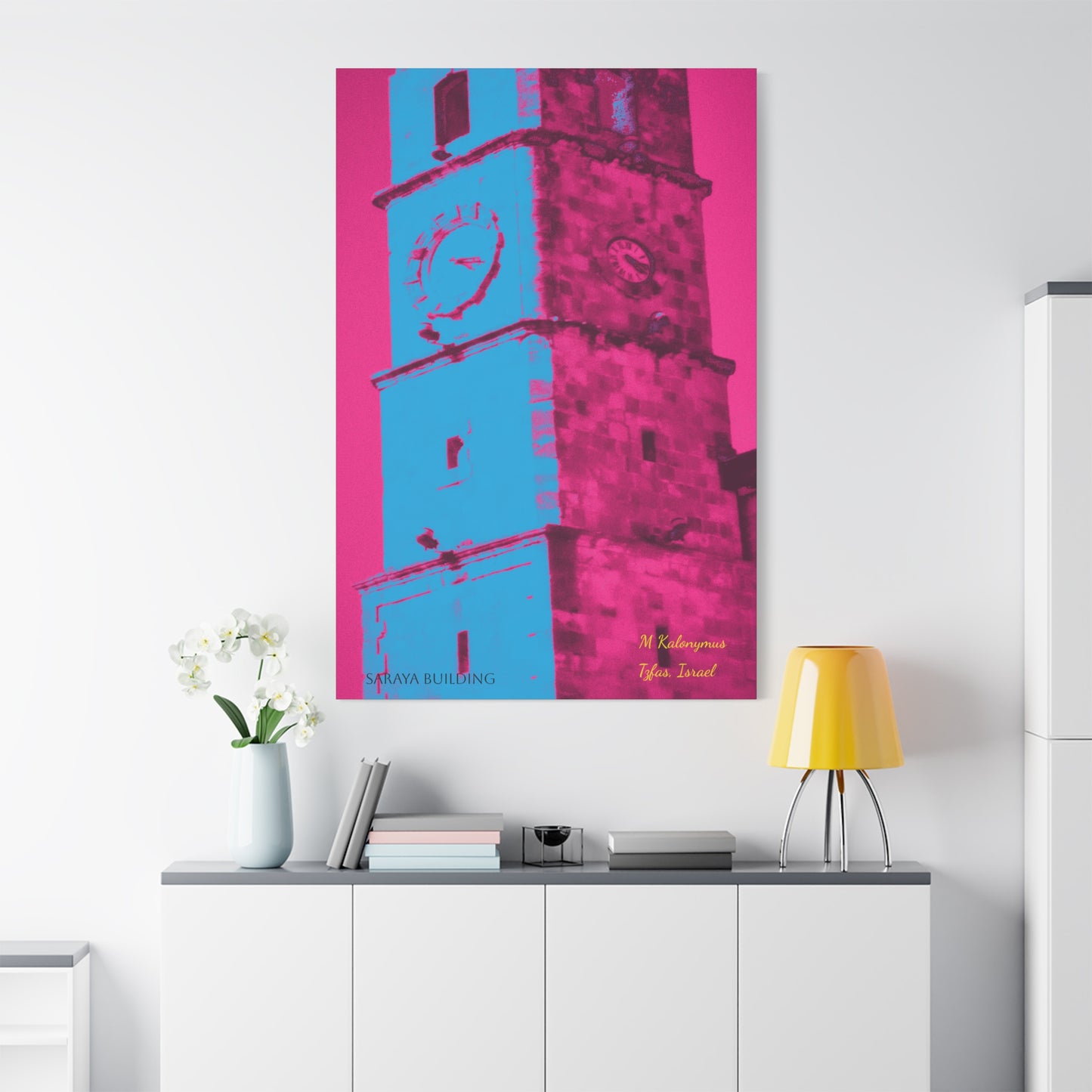 Canvas Print Tsfat Israel Saraya Building Purple Matte 1 25 inch