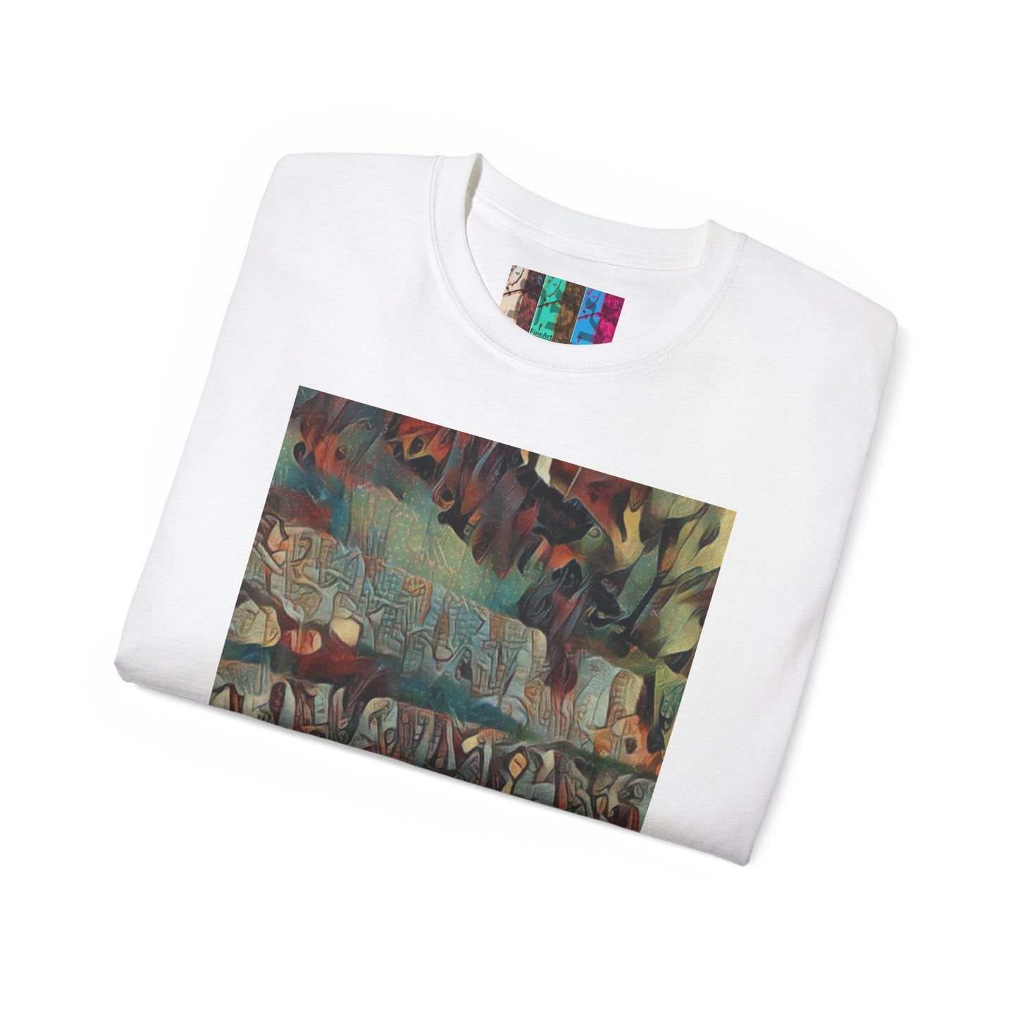 T Shirt with "Zefat Roman Ruins" Full Colour Image