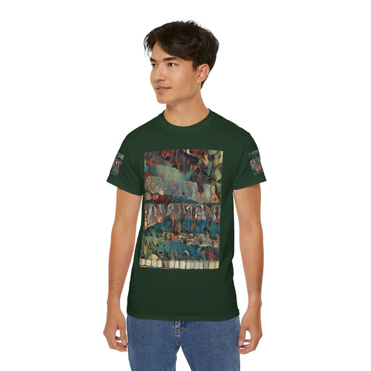 T Shirt with "Zefat Roman Ruins" Full Colour Image