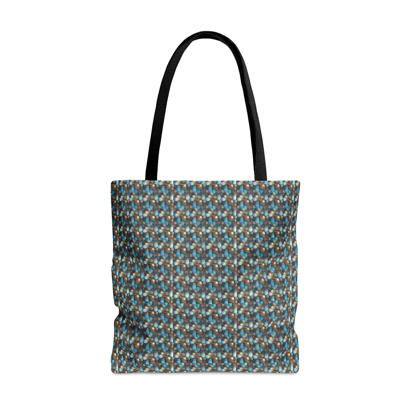 Copy of Tote Bag. Pale Blue and Red Abstract Pattern.  Pattern 7