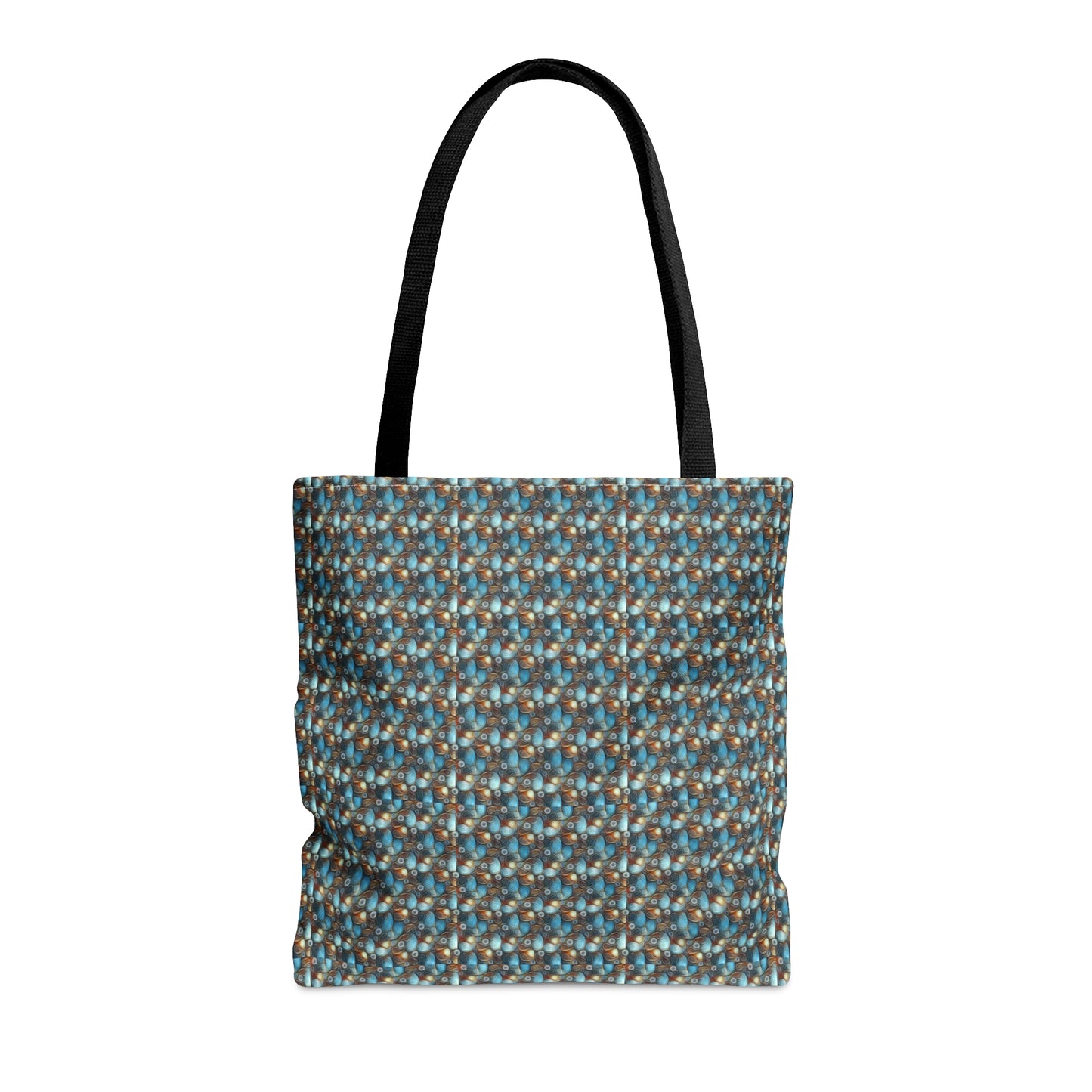 Copy of Tote Bag. Pale Blue and Red Abstract Pattern.  Pattern 7