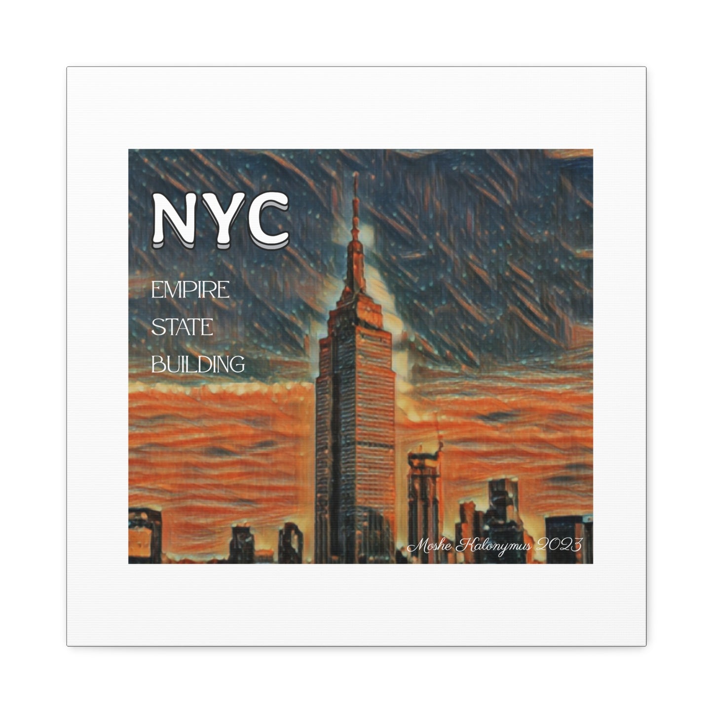 Canvas Gallery Wrap of "NYC Empire State Building".