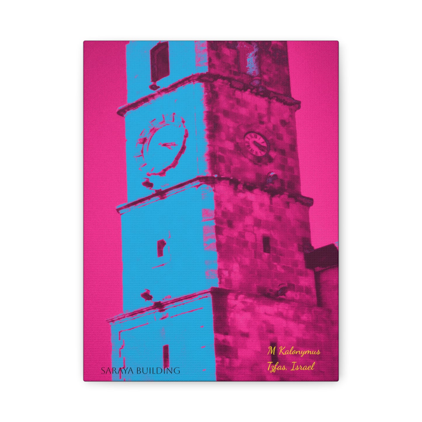 Canvas Print Tsfat Israel Saraya Building Purple Matte 1 25 inch