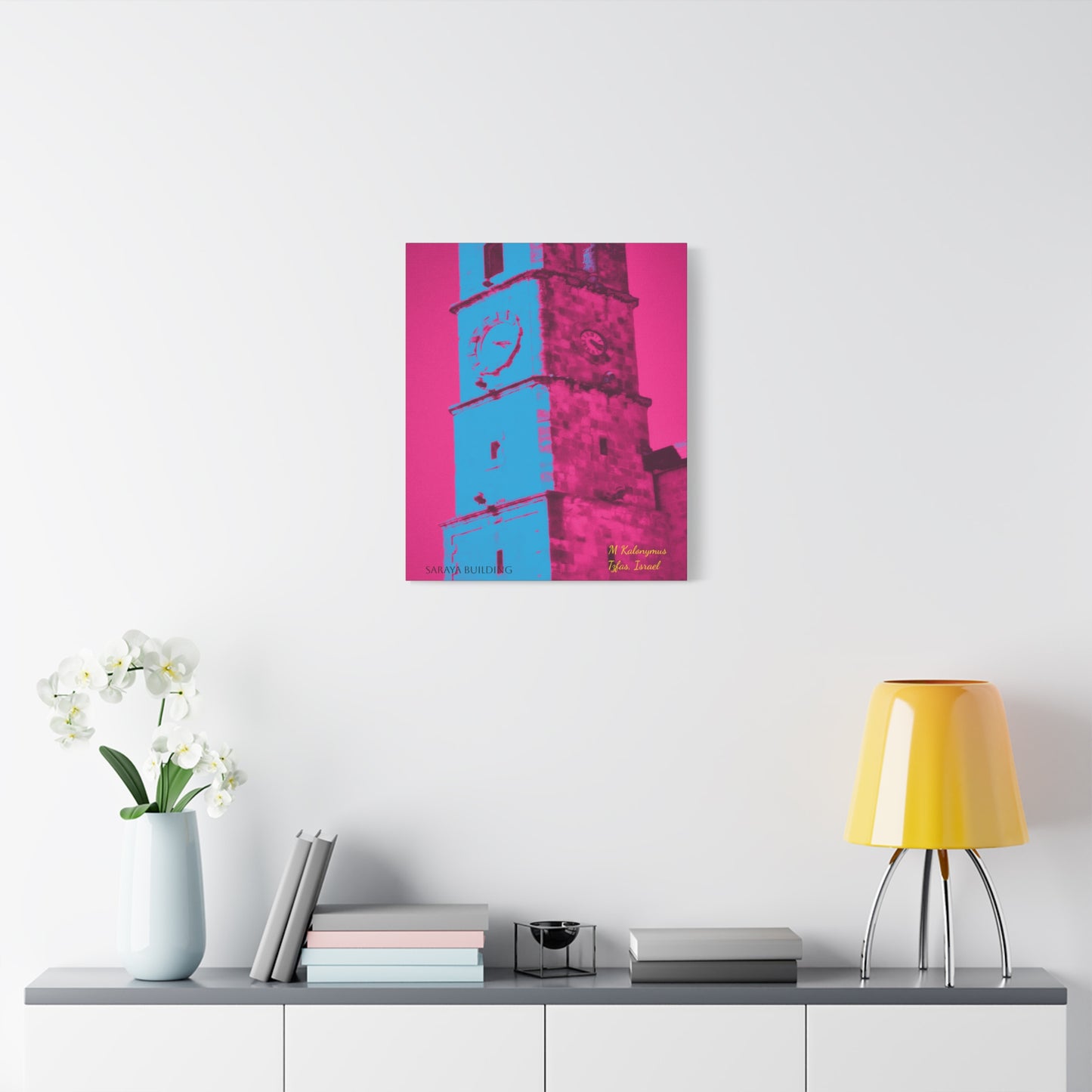 Canvas Print Tsfat Israel Saraya Building Purple Matte 1 25 inch