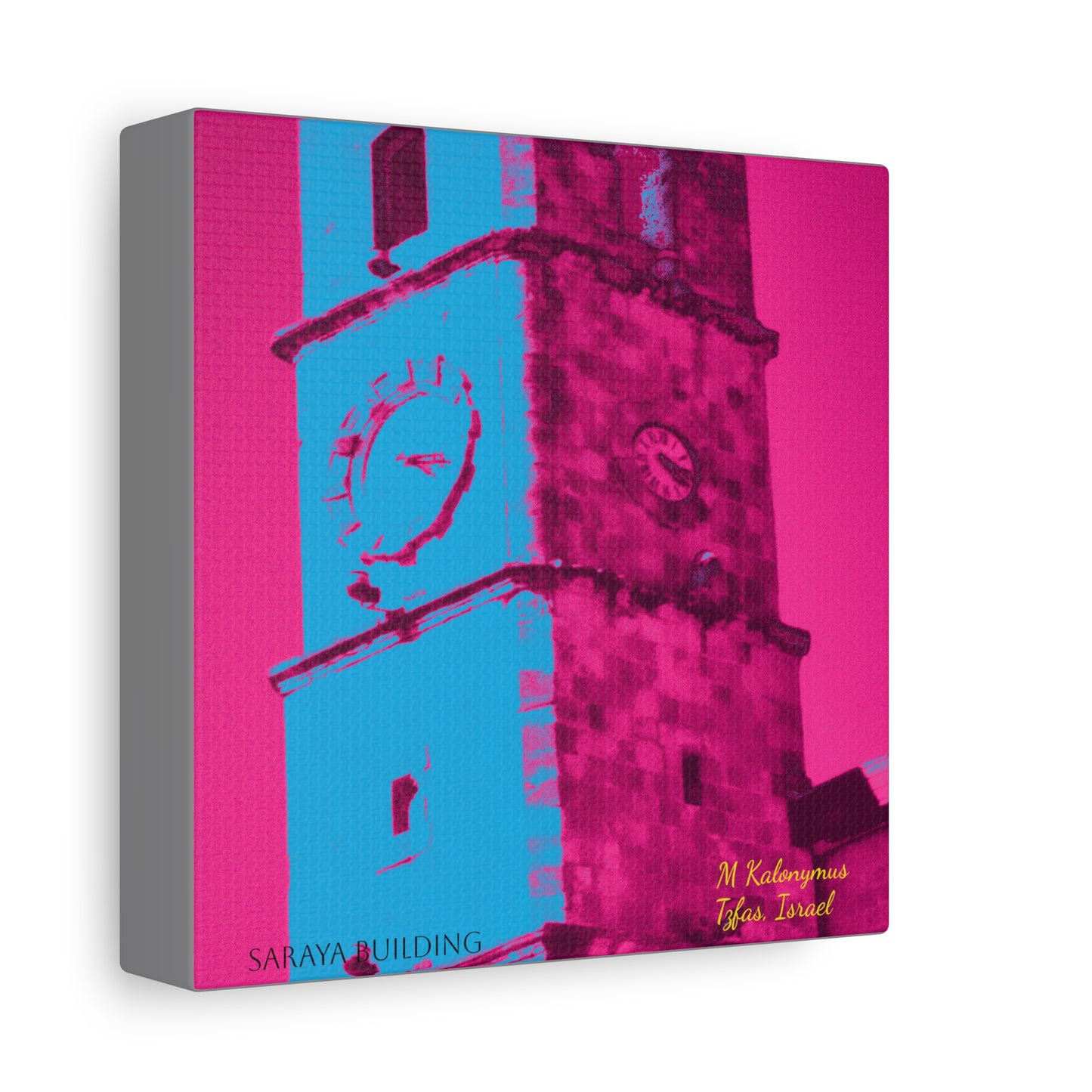 Canvas Print Tsfat Israel Saraya Building Purple Matte 1 25 inch