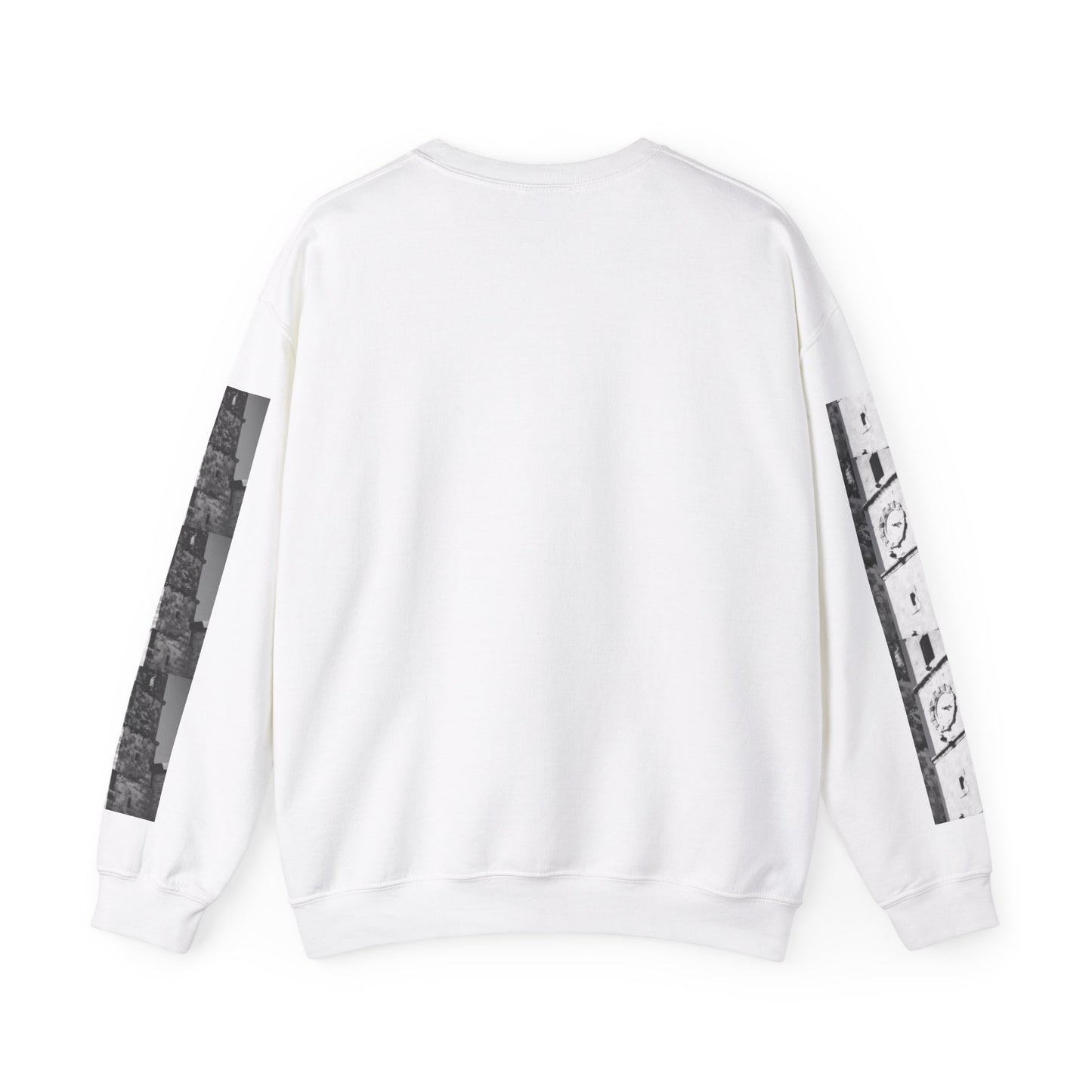 Sweatshirt with "Sarayah Clocktower" print monochrome image