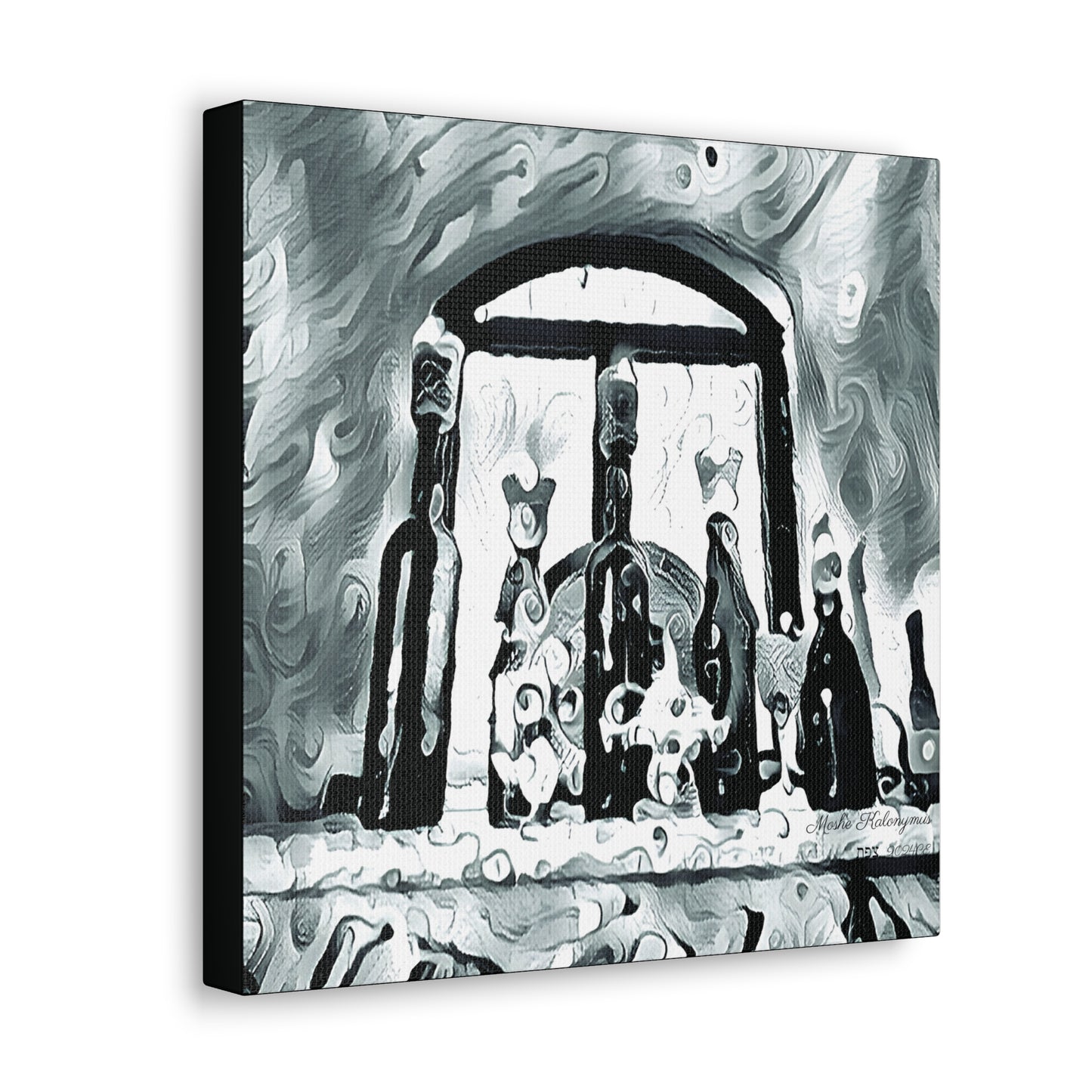 Canvas Gallery Wrap of "Candles in the Window in Zefat"