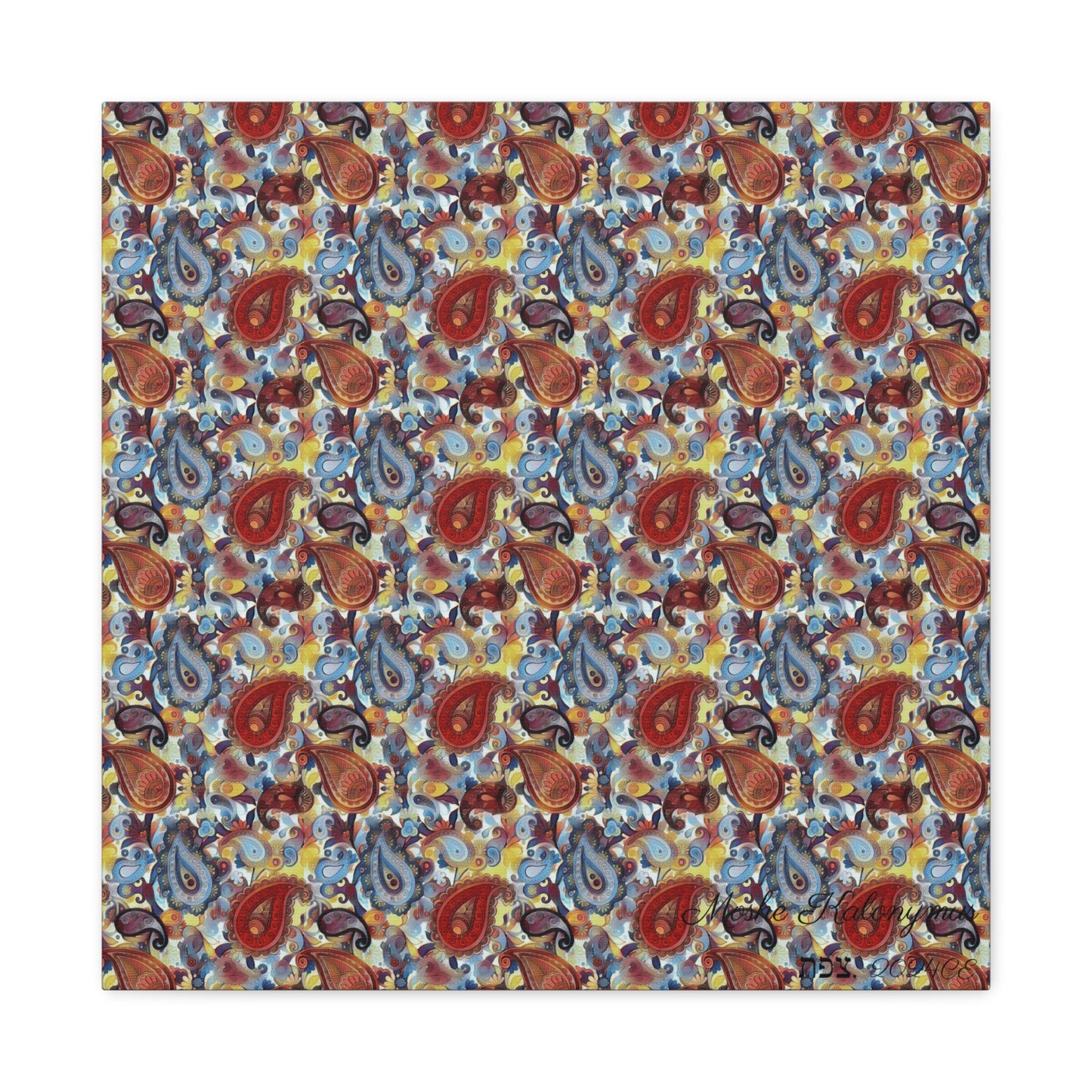 Canvas Gallery Wrap of Paisley Pattern 07231