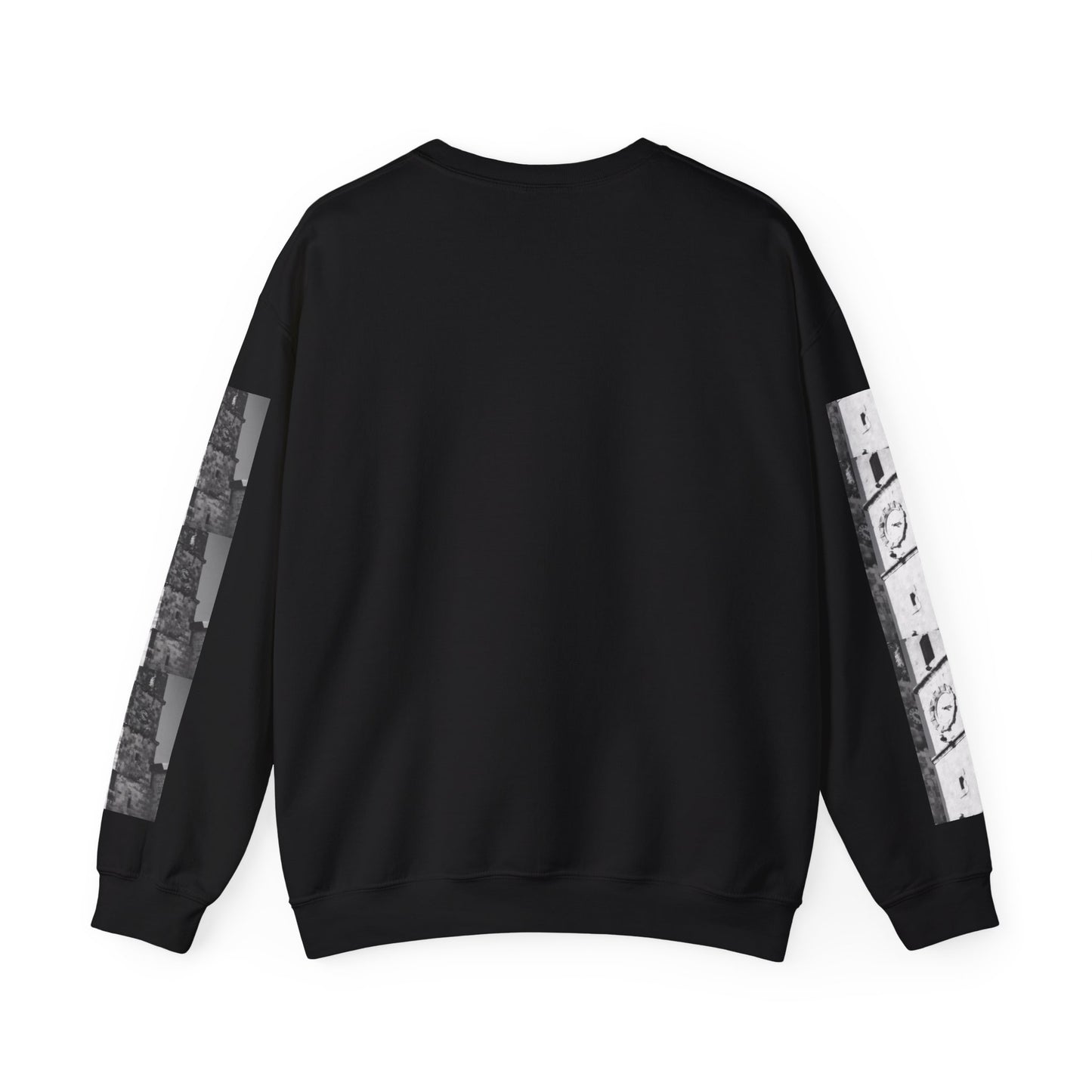 Sweatshirt with "Sarayah Clocktower" print monochrome image