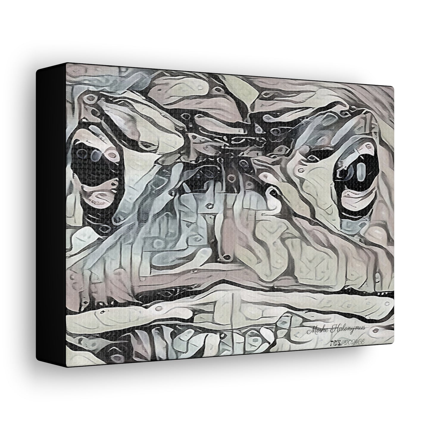 Canvas Gallery Wrap with "Transcendent Frog'' Monochromatic Plus