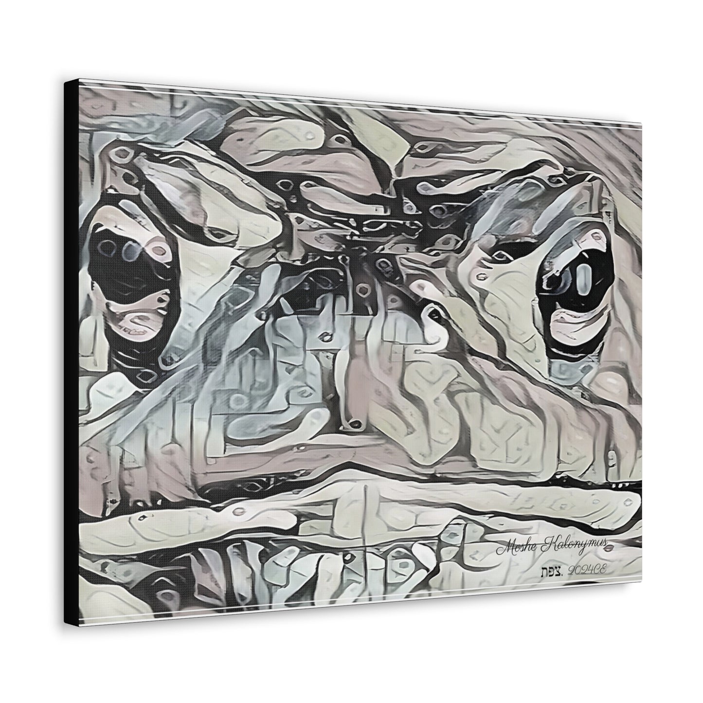 Canvas Gallery Wrap with "Transcendent Frog'' Monochromatic Plus